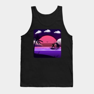 Aesthetic beach water surfer Tank Top